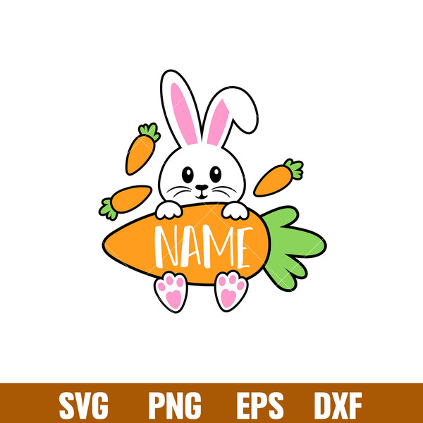 Bunny Boy Name Holder, Bunny Boy Name Holder Svg, Happy Easter Svg, Easter egg Svg, Spring Svg, png, dxf, eps file.jpg