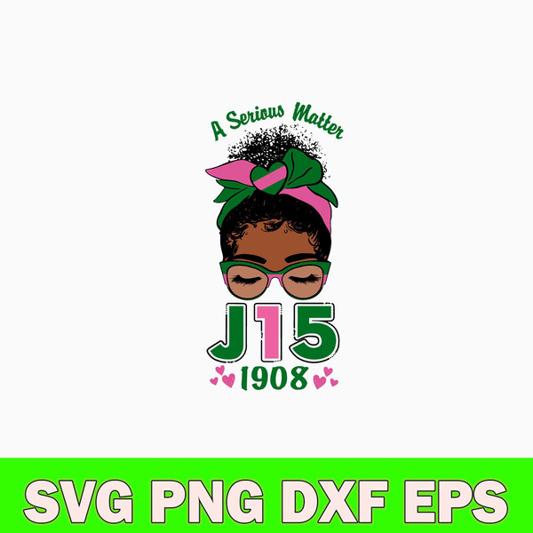 A Serious Matter J15 1908 Svg, Pink and Green Svg, Png Dxf Eps File.jpg