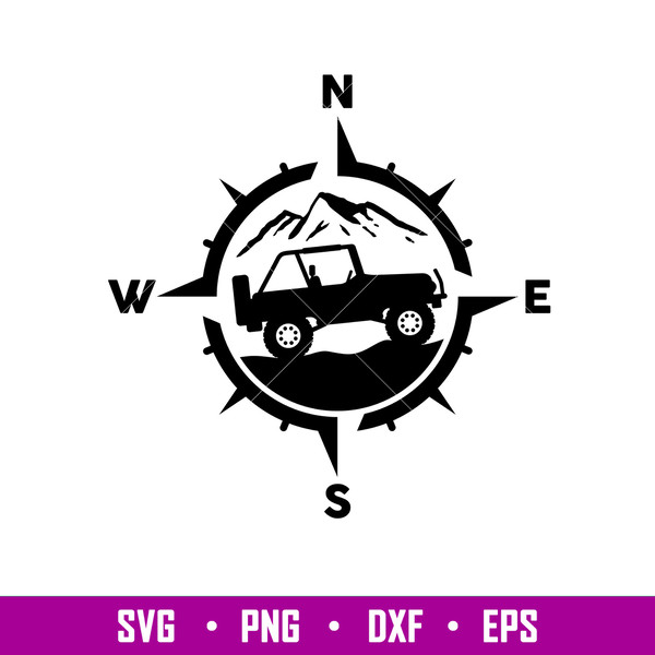Compass Jeep, Compass Jeep Svg, Offroad Svg, Outdoors Svg, Outdoor Life Svg, png, eps, dxf file.jpg