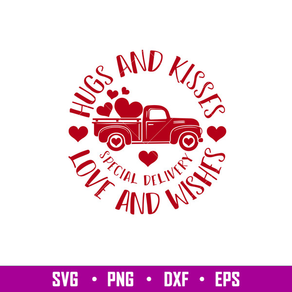 Hugs And Kisses Red Truck.jpg