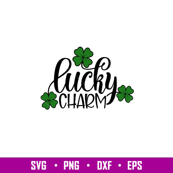 Lucky Charm Clovers, Lucky Charm Clovers Svg, St. Patrick’s Day Svg, Lucky Svg, Irish Svg, Clover Svg, png,dxf,eps file.jpg