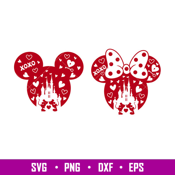 Valentine Ears, Valentine Mickey _ Minnie Svg, Valentine’s Day Svg, Disney Svg, Love Svg, png,dxf,eps file.jpg