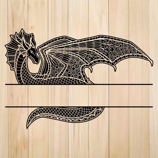 Dragon Svg, Dragon Clipart, Patterned Dragon Svg - Inspire Uplift