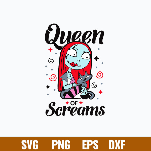 Queen of Screams Svg, Sally Svg, Png Dxf Eps File.jpg