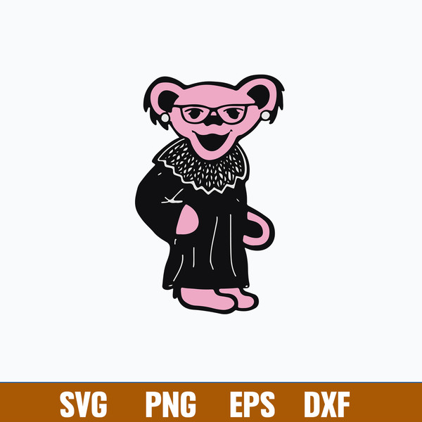 Ruth Bader Ginsburg Dead Bear Svg, Png Dxf EPs File.jpg