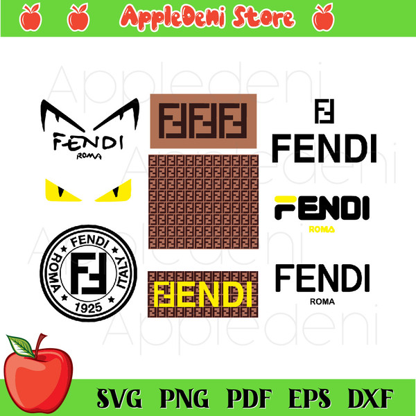 Fendi Logos Svg Bundle, Trending Svg, Fendi Svg, Fendi Roma - Inspire Uplift