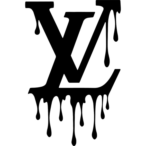 LV Logo Svg, Louis Vuitton Logo Svg, Color Logo Svg, Dripping Logo Svg
