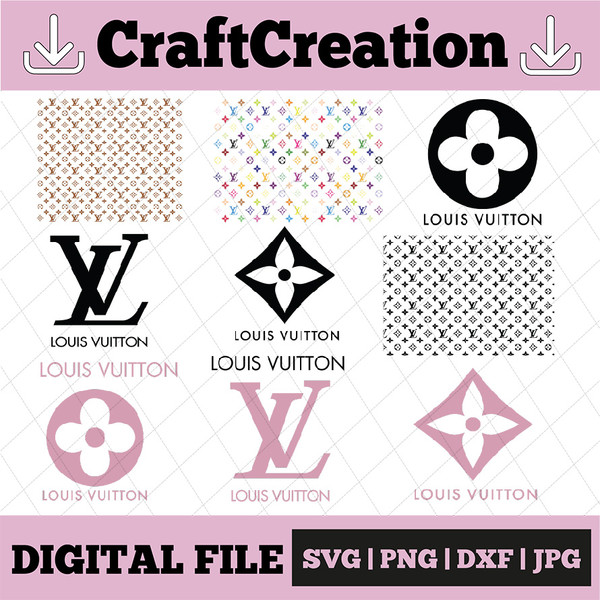 Louis Vuitton Logo SVG, DXF, EPS, PNG, Cut Files For Silhouette And Cricut