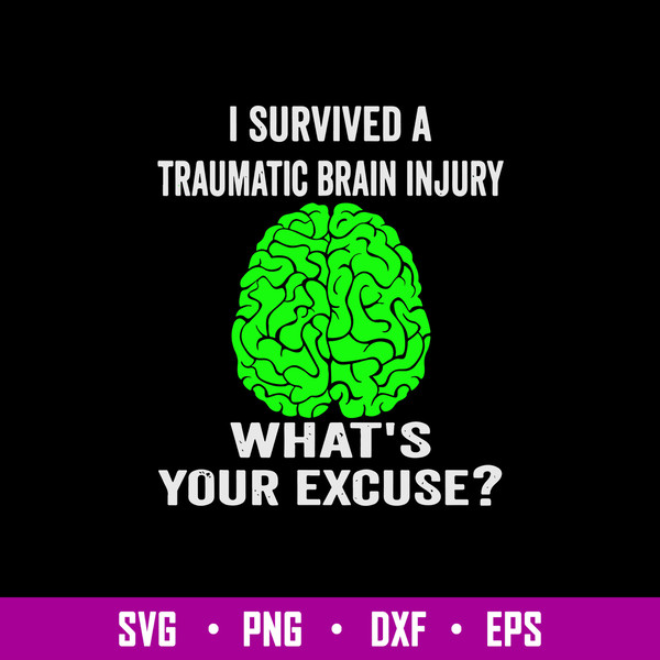 I Survived A Traumatic Brain Injury What_s Your Excuse Svg, Png Dxf Eps File.jpg