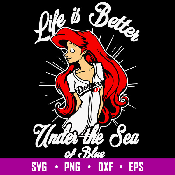 Kife Is Better Under The Sea Of Blue Svg, Mermaid Svg, Png Dxf Eps File.jpg