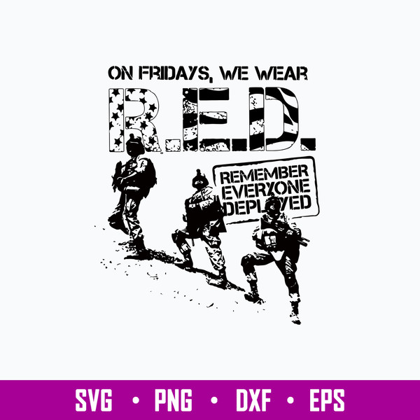 On Friday We Wear Red Veteran Svg, Png Dxf Eps File.jpg