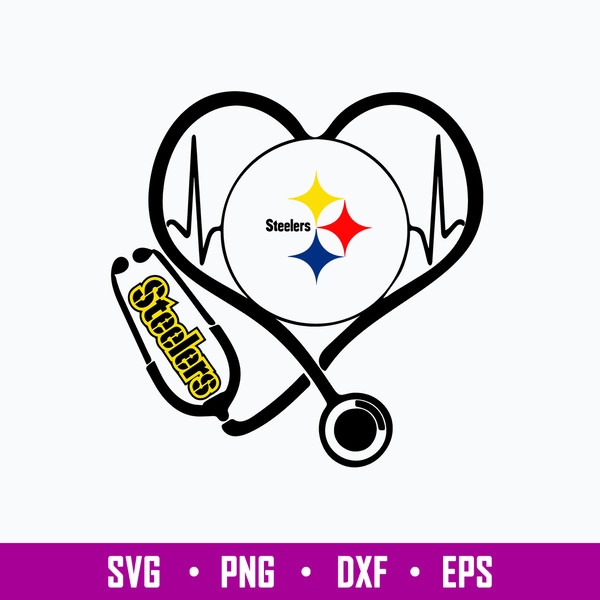 Pittsburgh Steelers Heart Svg, Pittsburgh Steelers Svg, Nfl - Inspire Uplift
