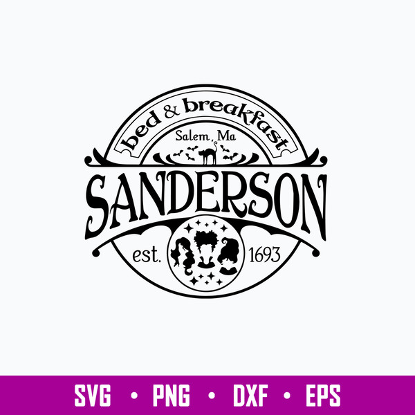 Sanderson Bed And Breakfast Svg, Png Dxf Eps File.jpg