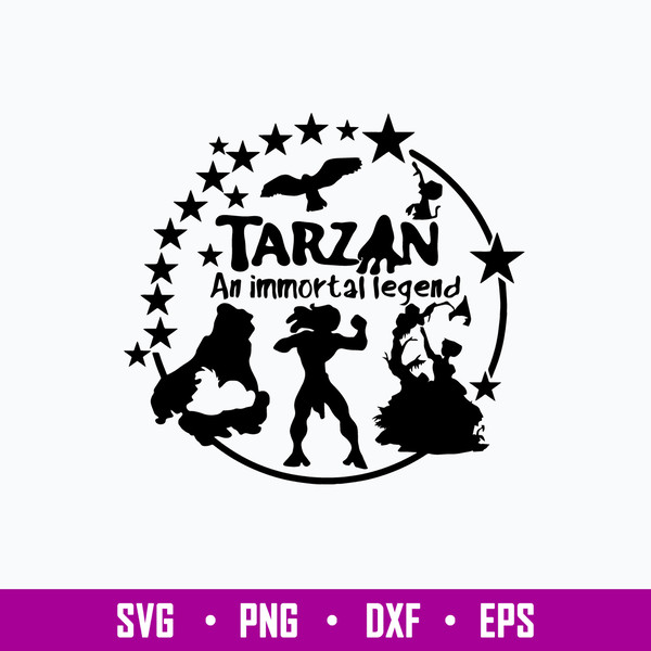 Tarzan An Immortal Legend Svg, Tarzan Svg, Jane Porter Svg, Png Dxf Eps File.jpg