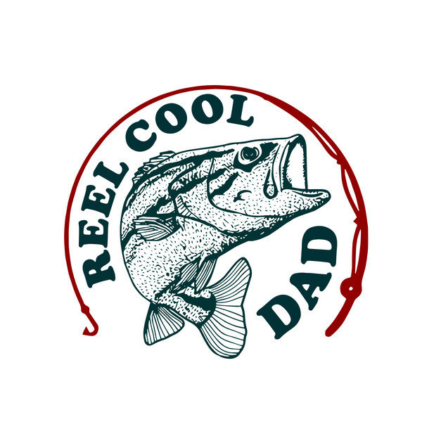 Reel Cool Dad Sticker Svg, Fathers Day Svg, Fishing Svg, Fis - Inspire  Uplift