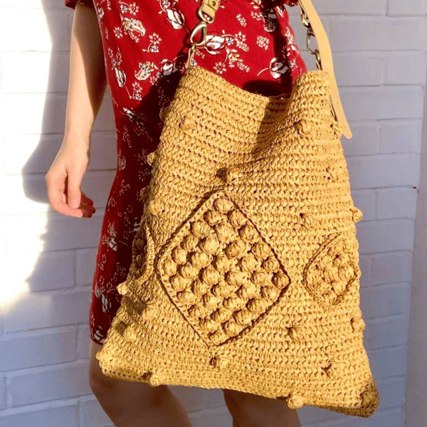 Crochet Raffia Hobo bag, Beach bag, Raffia market bag, Croch - Inspire ...