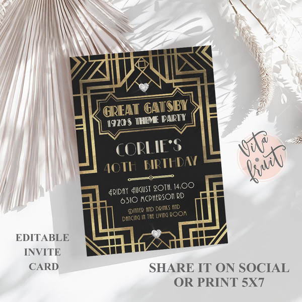 1920's Great Gatsby Birthday Party Ideas, Photo 1 of 21