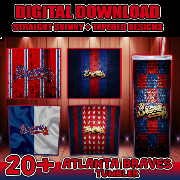 Atlanta Braves Tumbler Designs, Atlanta Braves Tumbler Bundl - Inspire  Uplift
