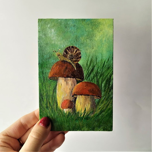 Little-painting-mushrooms-and-snail-acrylic-framed-art.jpg
