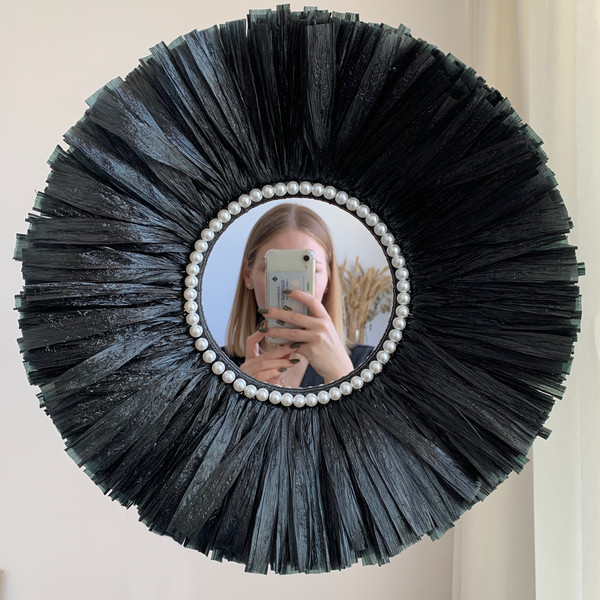 Round wall mirror, Framed decorative mirror
