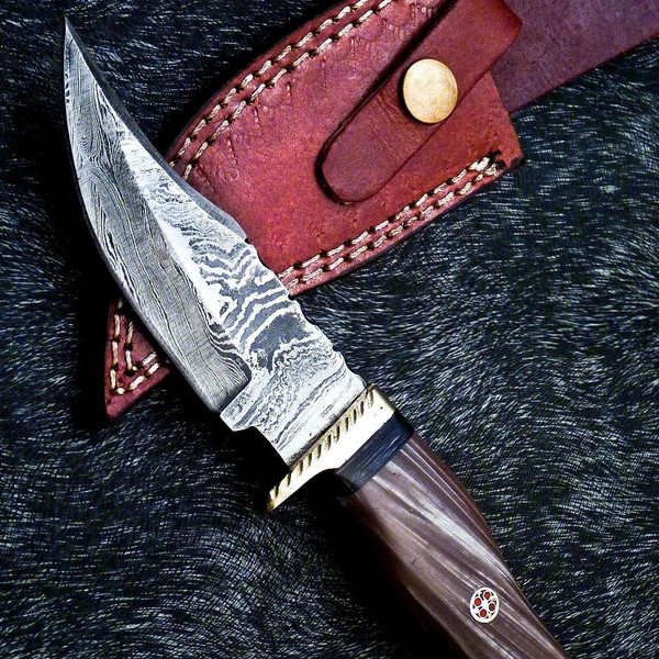 Custom Made Hand Forged Damascus Hunting knife Handle Material