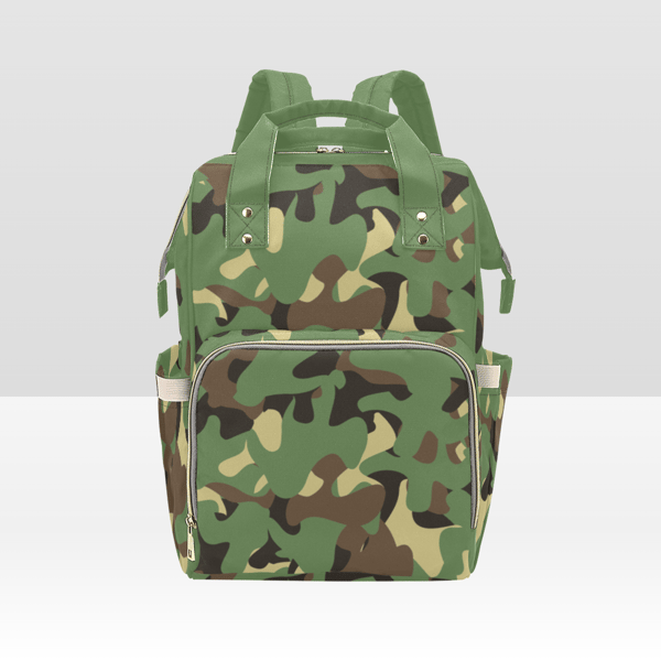 Green Camouflage Camo Diaper Bag Backpack.png