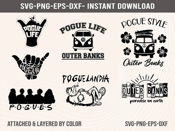 Outer Banks SVG Bundle, Outer Banks ,Pogue Designs ,Pogue for life ,Paradise on earth, Outer Banks SVG Cricut, Outer Banks Digital Download.jpg