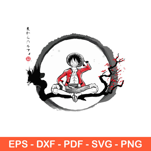 One Piece Character SVG, Anime One Piece SVG, Straw Hat Pirate SVG