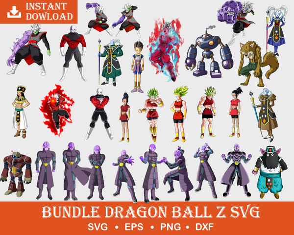 Dragon Ball Z Clipart Bundle