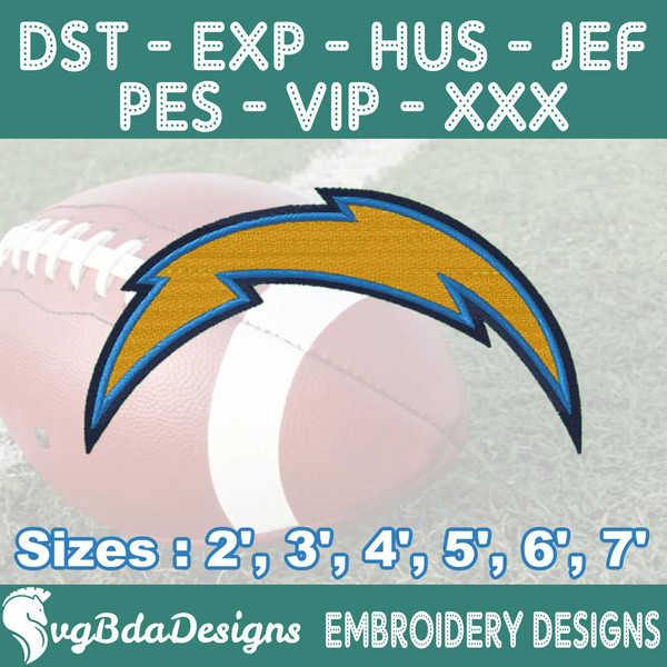 Los Angeles Chargers Machine Embroidery Design.jpg