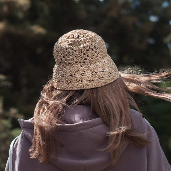 Crochet pattern raffia hat, sun hat pattern, bucket hat croc - Inspire  Uplift