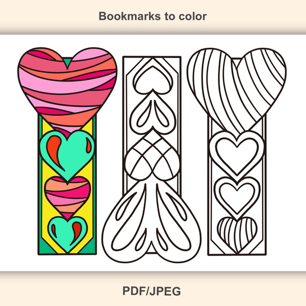 Printable Bookmarks to Color, Coloring Bookmarks