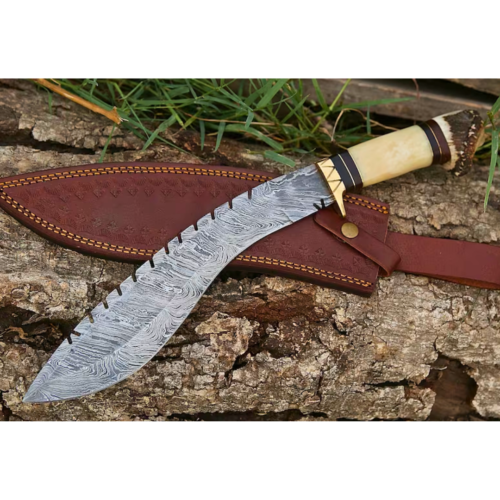  PH Artistic Dagger Kukri Gupti knife steel blade camel bone  chip handle 14 inch : כלי עבודה ושיפוץ ביתי
