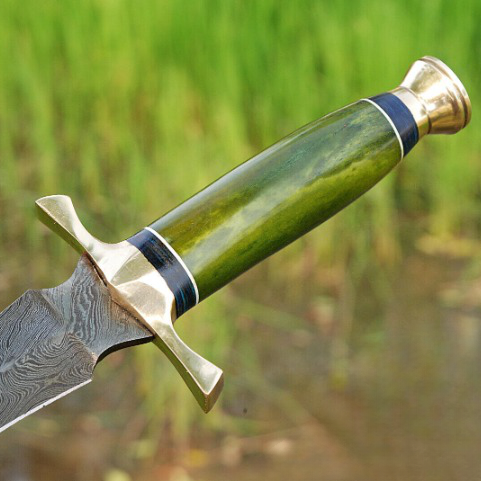 Handmade forged damascus steel dagger blade sword near me in lowa.jpg