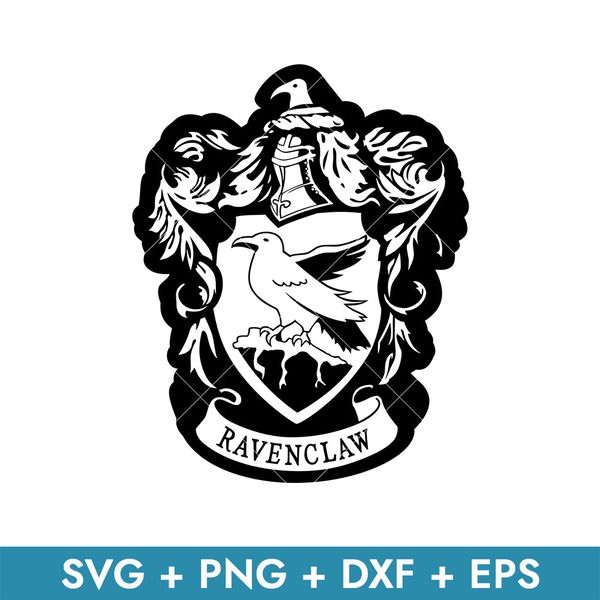 Ravenclaw Crest Outline Svg, Harry Potter House Crest Svg, S - Inspire ...