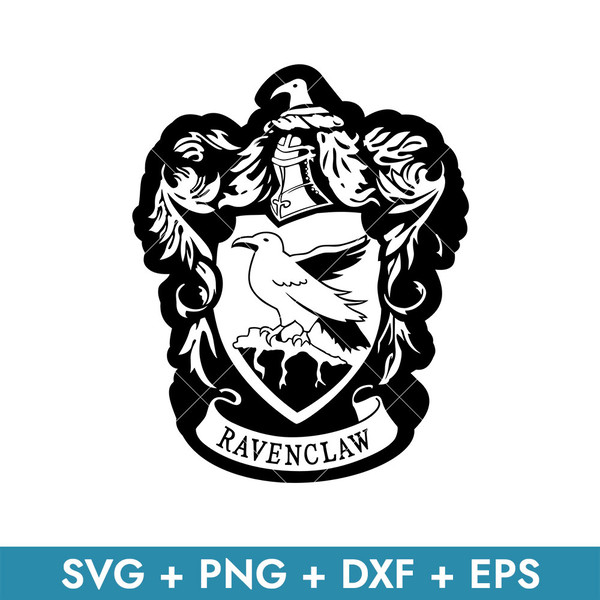 Ravenclaw House Crest Emblem Svg, Harry Potter House Crest S