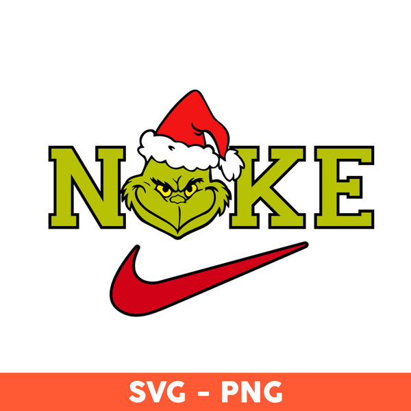 Nike The Grinch SVG, Christmas Grinch Nike SVG