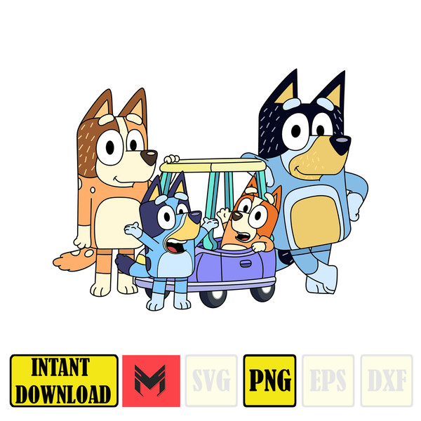 Bluey PNG, Bluey Family Party Png, Bluey Birthday PNG, Bluey - Inspire  Uplift