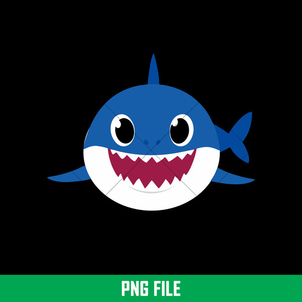 Baby Shark Png, Shark Family Png, Ocean Life Png, Cute Fish Png, Shark Png Digital File, BBS31.jpeg