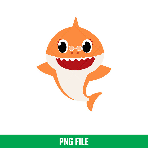 Baby Shark Png, Shark Family Png, Ocean Life Png, Cute Fish Png, Shark Png Digital File, BBS93.jpeg
