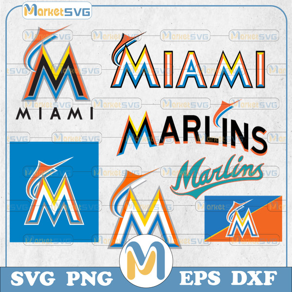 Miami Marlins MLB Baseball Team Svg Digital File