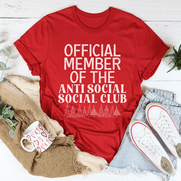 Official Member Of The Anti Social Club Christmas Tee