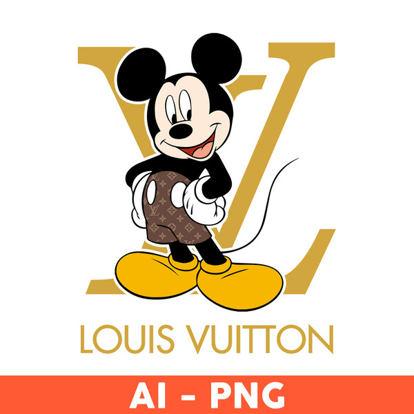 Louis Vuitton Mickey Mouse Svg