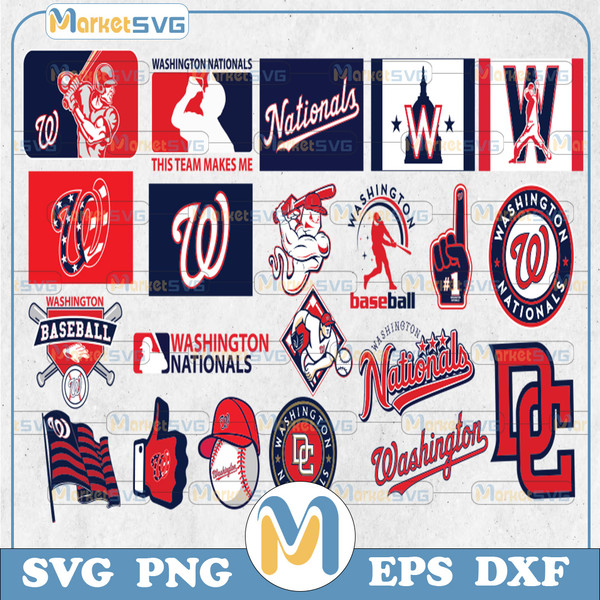 20 Files Washington Nationals Baseball Team Svg, Washington Nationals SVG,  MLB Team svg, MLB Svg, Png, Dxf, Eps