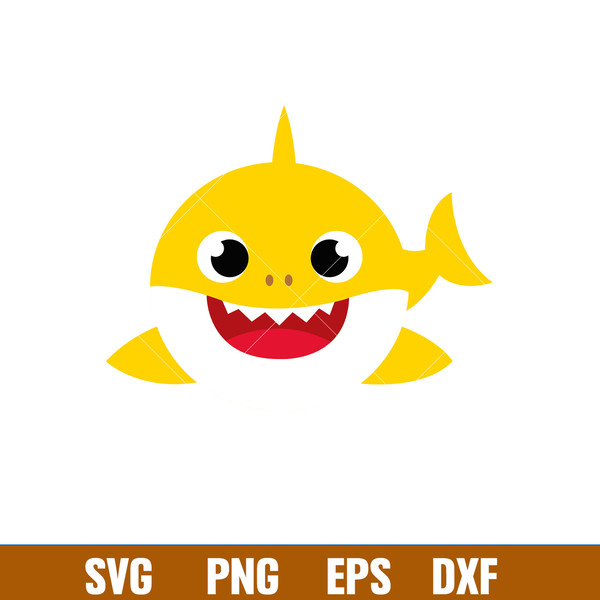Baby Shark Png, Shark Family Png, Ocean Life Png, Cute Fish Png, Shark Png Digital File, BBS95.jpg