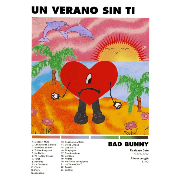 Un Verano Sin Ti Sublimation Bad Bunny Tour PNG - Inspire Uplift