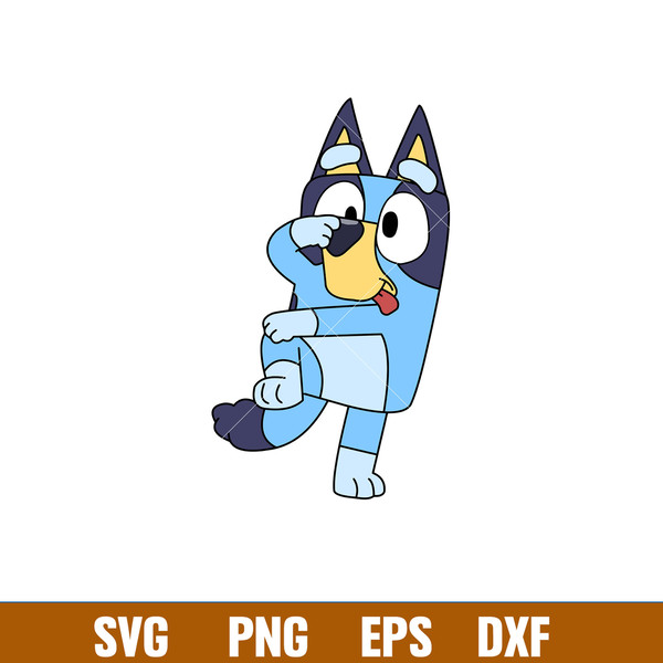 Bluey Heeler Svg, Bluey Svg, Bluey Dog Svg, Bluey Silhouette Svg, Cartoon Svg, Png Dxf Eps Pdf File, BY04.jpg