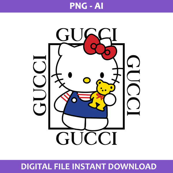 Hello Kitty Gucci Png, Gucci Logo Png, Hello Kitty Png, Gucci Brand Logo  Png, Ai Digital File