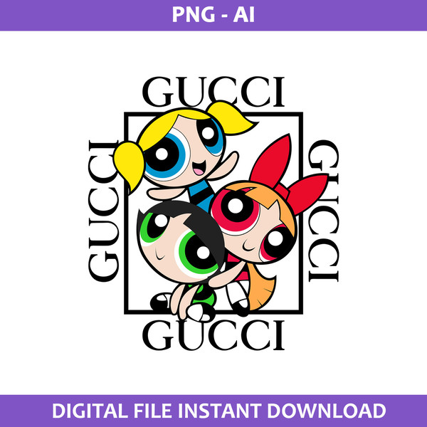 Powerpuff Girls Gucci Logo Png, Gucci Brand Logo Png, Powerpuff Girls Png,  Disney Gucci Png, Ai Digital File