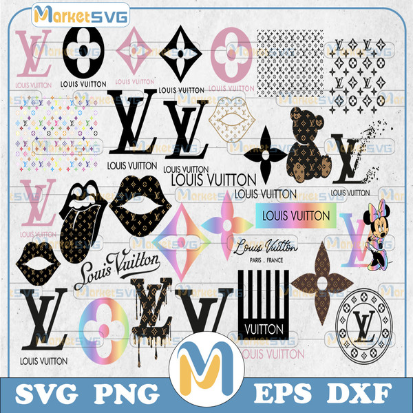 39 Files Louis Vuitton Svg, LV Logo Bundle, Brand Logo Svg
